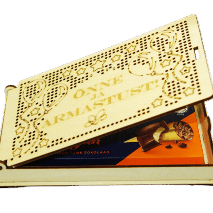 Kinkekaardi "ümbrik" šokolaadiga