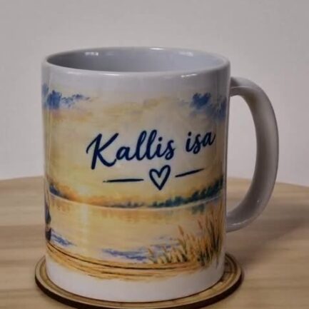 Isadepäeva kruus „Kallis isa“ + graveeritud alus